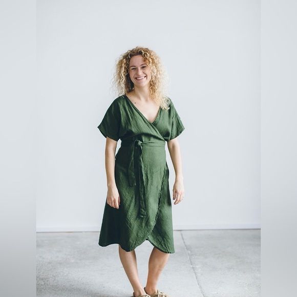 Linenfox Mimosa dress in sz S/M - grey - Picture 1 of 6